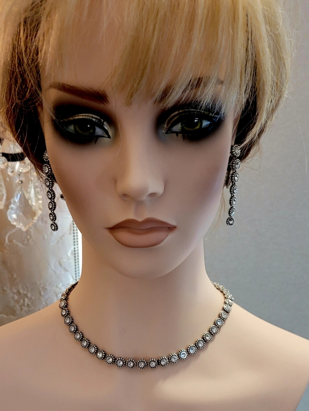  Brighton's Twinkle Collection, Featuring  Tennis Necklace and Matching Earrings